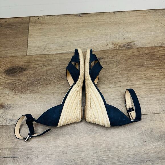 Nine West Black Espadrille Wedge Sandal Women’s Size 5 - Picture 7 of 10